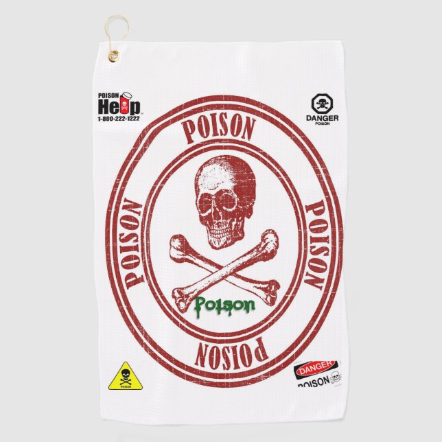 Golf Handtuch Totenkopf (Vorderseite)