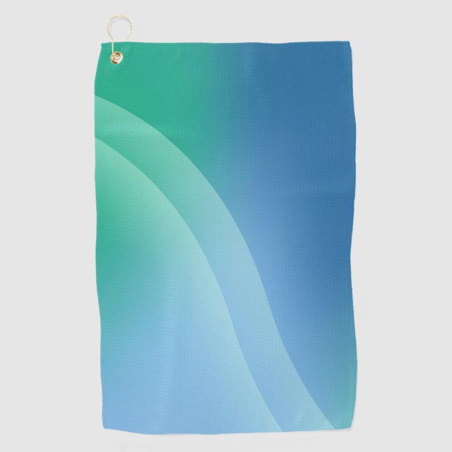 Golf Handtücher mit blauem und grünem Gefälle (Vorderseite)