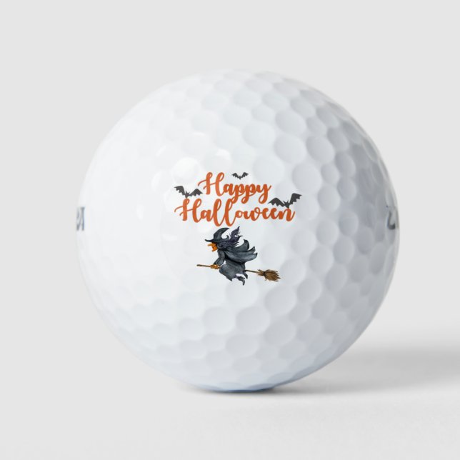 Golf Happy Halloween fliegende Golfbälle (Vorderseite)