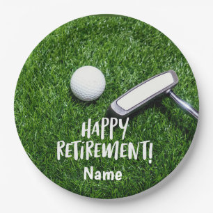 Golf Happy Rente Hallo Pension für Golfer Pappteller