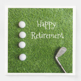Golf Happy Rente zum Golfer mit Golfball Serviette