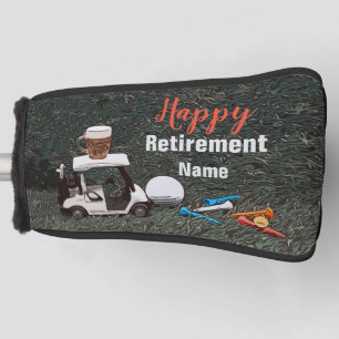 Golf Happy-Ruhestand mit Name Biergolfwagen   Headcover