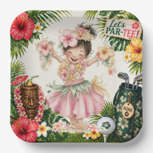 Golf Hawaii Thema für Hawaiianische Golfer Party Pappteller