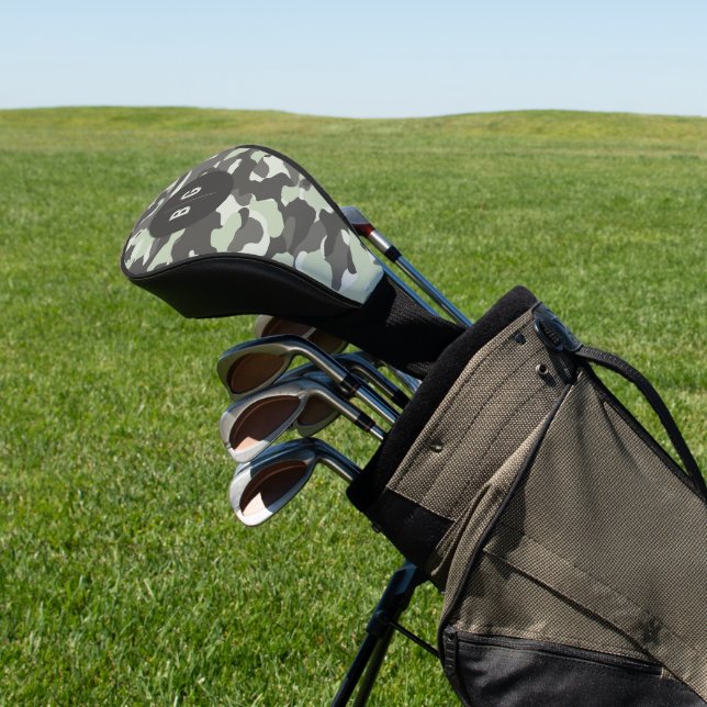 Golf Head Cover der grünen Camouflage mit individu Golf Headcover (In SItu)
