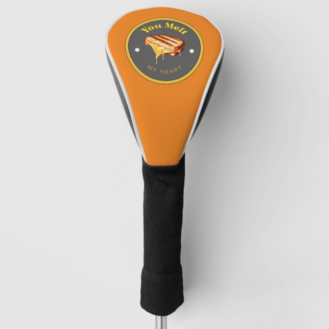 Golf Head Cover - Du Melt my Heart - Grillkäse Golf Headcover (Vorderseite)