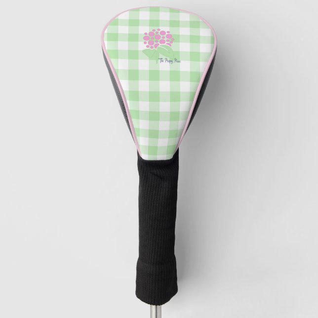 Golf Head Cover Green Gingham Headcover (Vorderseite)