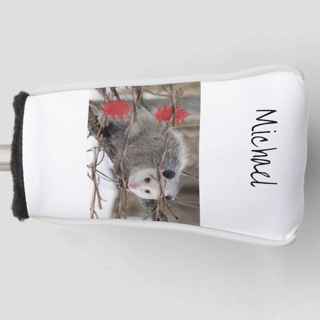 Golf Head Cover Opossum Natur Golf Headcover (Vorderseite)