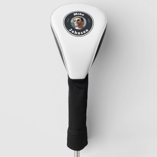 Golf Head Cover - Personalisiertes Foto & Name Golf Headcover (Vorderseite)