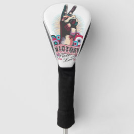 Golf Head Cover – Victory Peace & Love Pop-Art Headcover