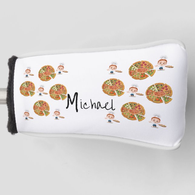 Golf Head Cover White Pizza Golf Headcover (Vorderseite)