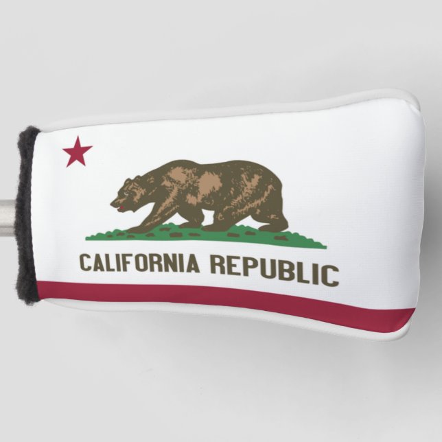 Golf Head Putter Cover mit kalifornischer Flagge Golf Headcover (Vorderseite)