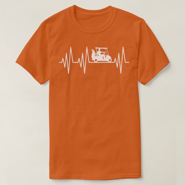 Golf Heartbeat Liebe Golf Liebhaber Geschenk T-Shirt (Design vorne)