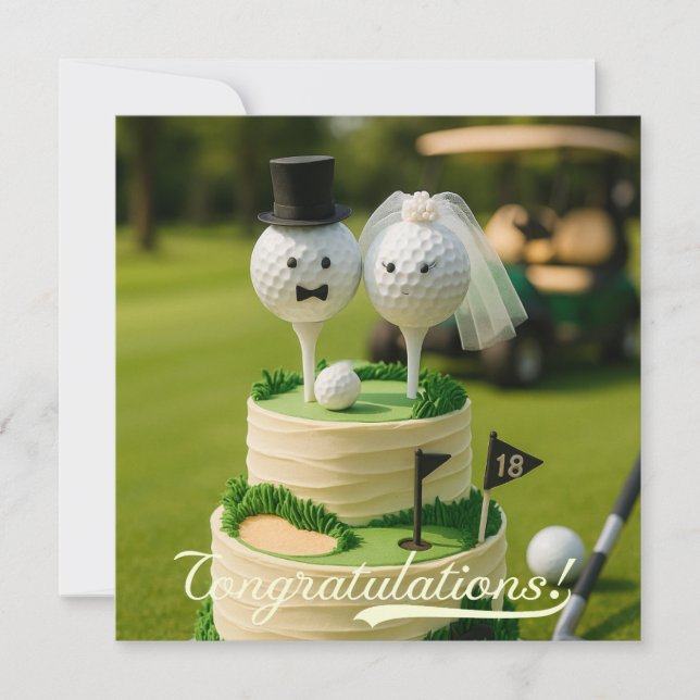 Golf Herzlichen Glückwunsch für Golfer Braut und B (Vorderseite)