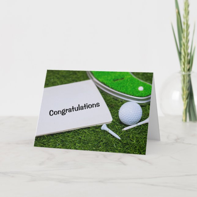 Golf Herzlichen Glückwunsch Graduate Card mit Golf Karte (Vorderseite)