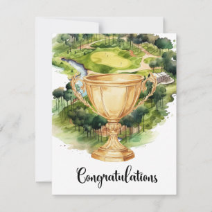 Golf Herzlichen Glückwunsch mit Goldenen Tasse fei Karte