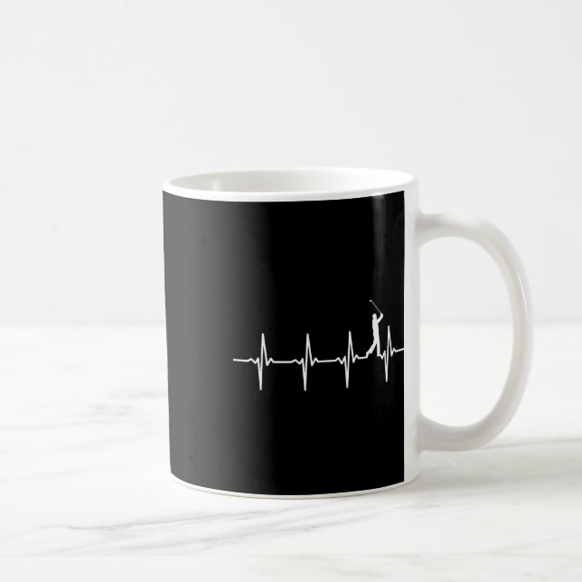 Golf-Herzschlag für Golfer  Kaffeetasse (Rechts)
