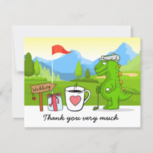 Golf Hochzeit Danke, dass Sie eine Karte mit Golfe