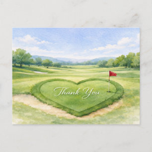 Golf-Hochzeit-Dankeskarten Postkarte