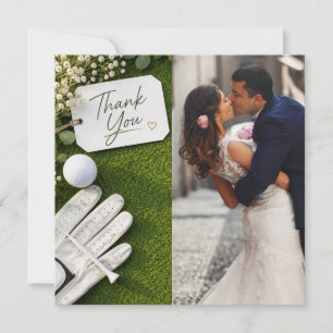Golf-Hochzeit erstellen Sie Ihr eigenes Foto Dankeskarte