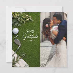 Golf-Hochzeit erstellen Sie Ihr eigenes Foto Dankeskarte