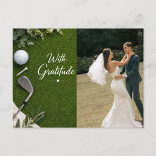 Golf-Hochzeit erstellen Sie Ihr eigenes Foto Postkarte