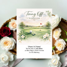 GOLF-HOCHZEIT Lasst uns feiern: Golfparty-Einladun