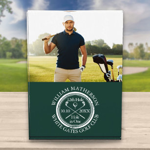 Golf Hole in einem Golfer-Foto Smaragdgrün Acryl Auszeichnung