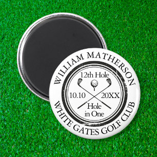 Golf Hole in einem Personalisierten Retro-Briefmar Magnet