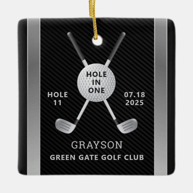 Golf Hole in einer Keramik Keramikornament (Vorderseite)