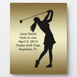 Golf Hole-in-One-Gedenkfeier individuell anpassbar Fotoplatte
