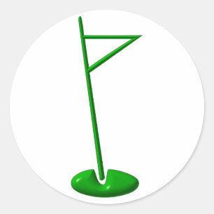 Golf Hole Marker Runder Aufkleber