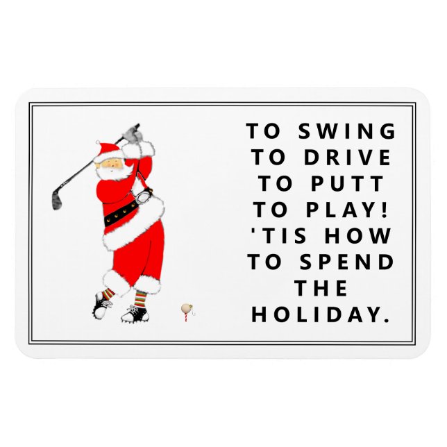 Golf Holiday Gift Magnet (Horizontal)