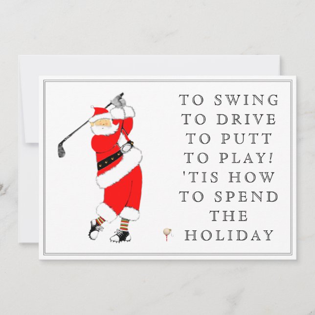 Golf Holiday Weihnachtskarten (Vorderseite)