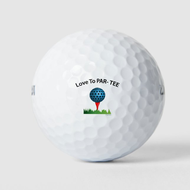 GOLF, I Liebe zu PAR-T-SHIRT Golfer, Golfspass Golfball (Vorderseite)