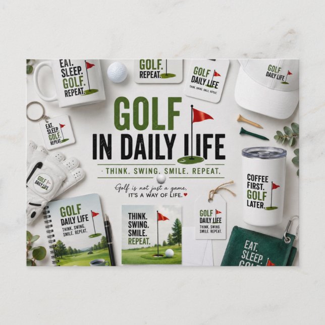 Golf im Alltag Postkarte (Vorderseite)