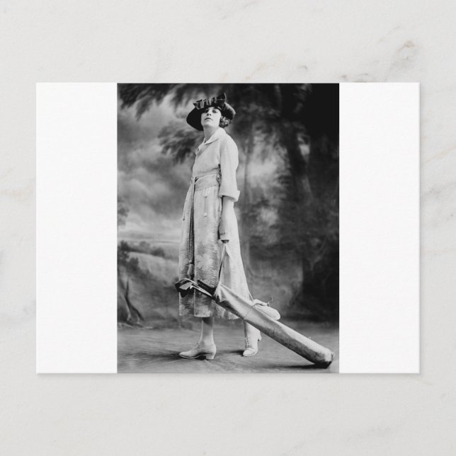 Golf im Stil der 1920er Jahre Postkarte (Vorderseite)