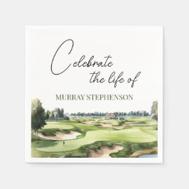 Golf im Wasser Golfer Besichtigung der Alpen Serviette