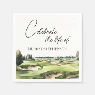 Golf im Wasser Golfer Besichtigung der Alpen Serviette