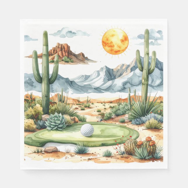 Golf in Arizona  Servietten (Vorderseite)