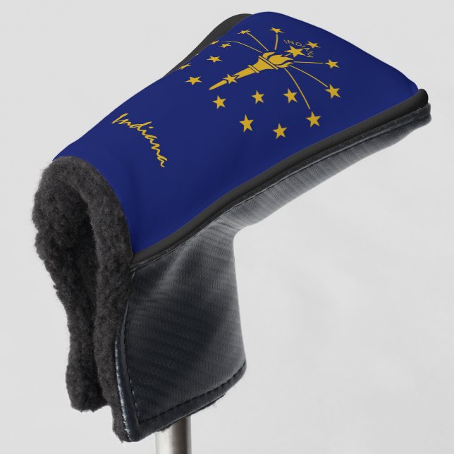 Golf Indiana & Indiana Flag / Golf Clubs Abdeckung Golf Headcover (3/4 Vorderseite)
