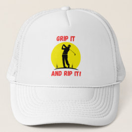 Golf Infusion "Grip It and Rip It" Golf Inspiriert Truckerkappe