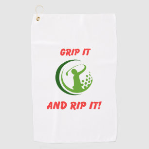 Golf Infusion "Grip It and Rip It!" Golftasche Golfhandtuch
