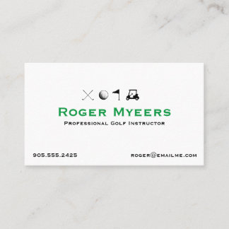 Golf Instructeur Carte de visite Golf Course