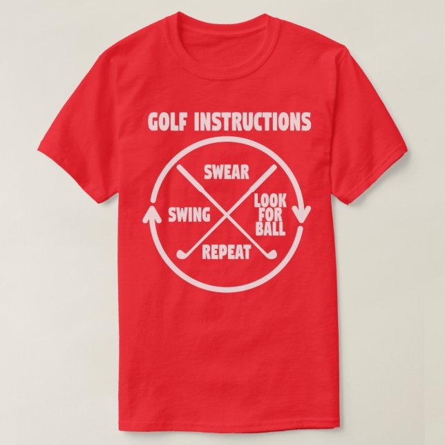 Golf Instructions 1 T-Shirt (Design vorne)