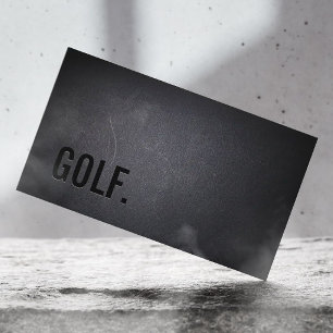 Golf Instructor Beruflich Black Minimalistisch Visitenkarte