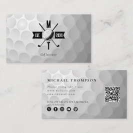 Golf Instructor Business Social Media QR Code Visitenkarte