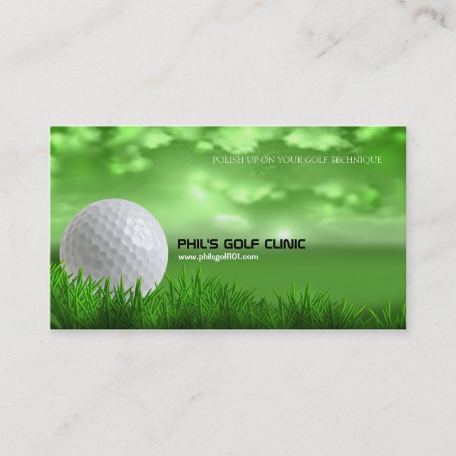 Golf Instructor Golf Ball Business Card Visitenkarte (Vorderseite)