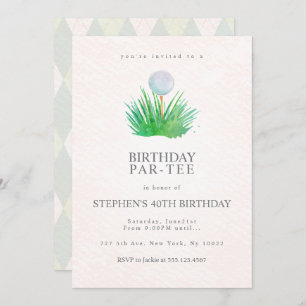 Golf Invitations de fête d'anniversaire