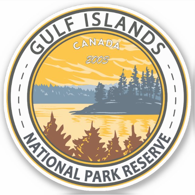 Golf Islands National Park Reserve Kanada Vintag Aufkleber (Vorderseite)