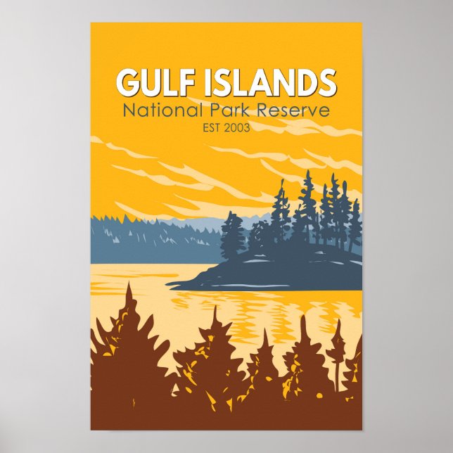 Golf Islands National Park Reserve Kanada Vintag Poster (Vorne)